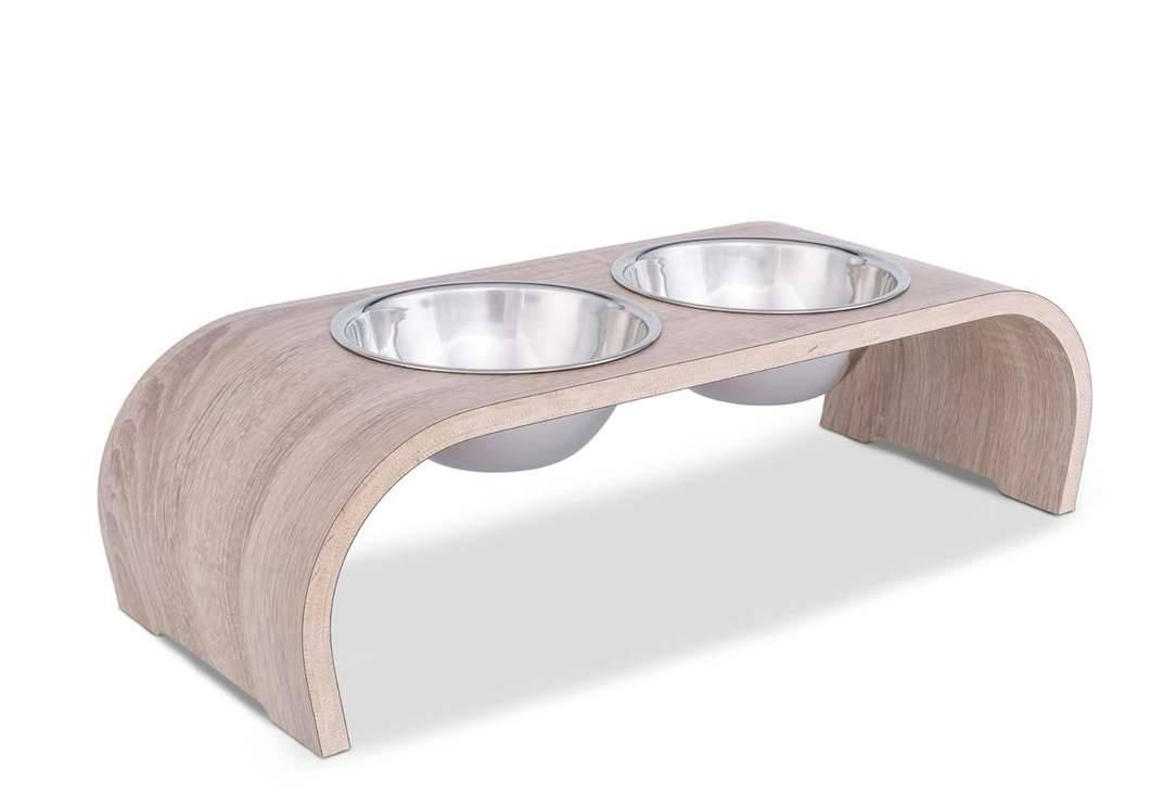 MilaCasa Hundenapf Futterstation - 2er Futternapf Hund erhht - Doppel  Fressnapf Hunde - Hund - Wassernapf Hunde Doppelnapf - Dog feeding station  (M, Eiche),  69,- (6130 Schwaz) - willhaben