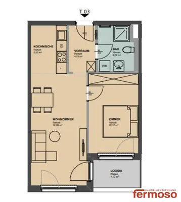 2-Zimmer-Wohnung mieten in Wien – 51,22 m², € 999 – Bild 11 von 11