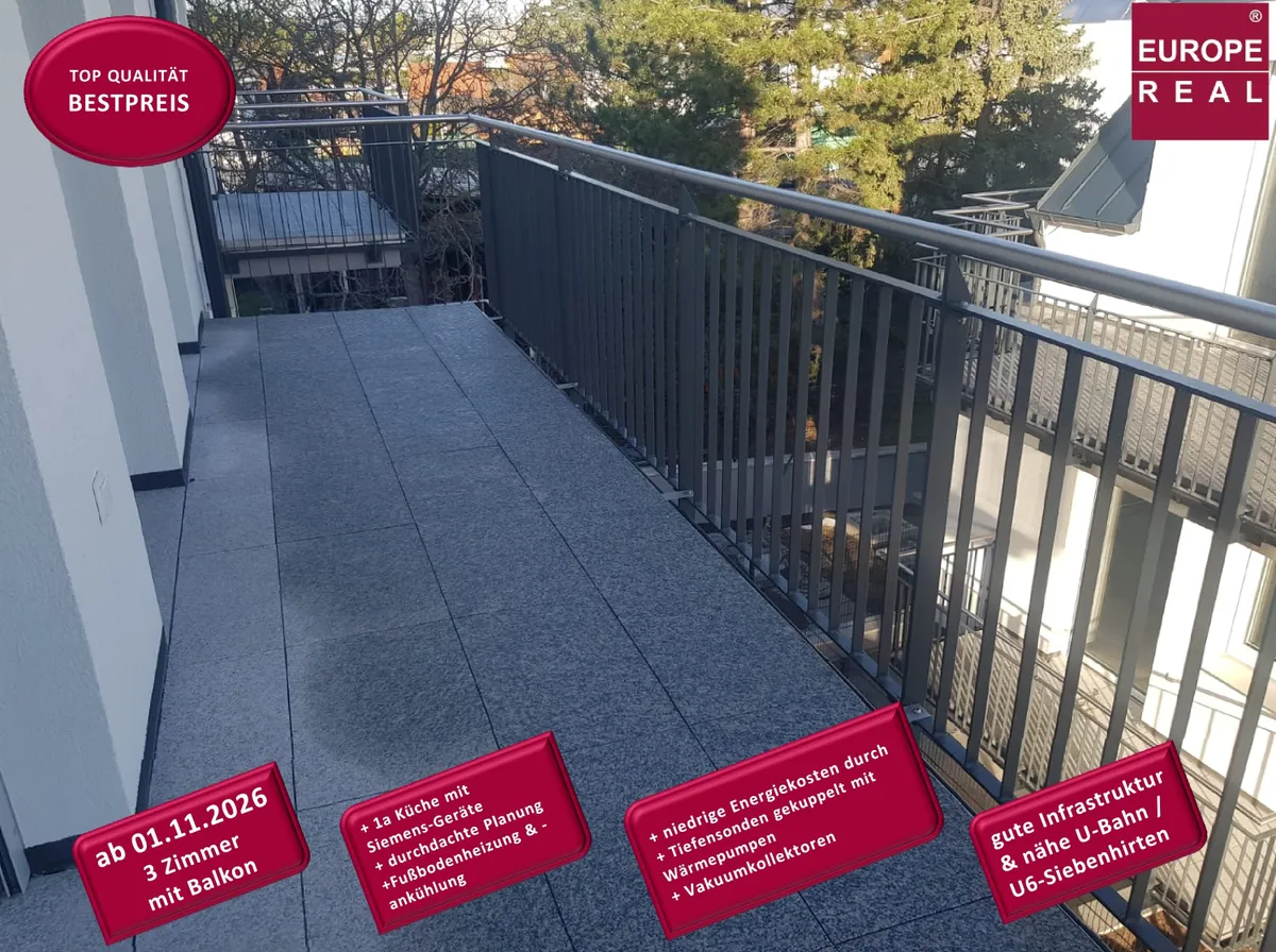 3-Zimmer-Wohnung mit Balkon, 65 m², Liesing, Liesing