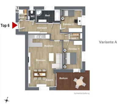 3-Zimmer-Wohnung kaufen in Weiz – 86,77 m², € 439.000 – Bild 4 von 5
