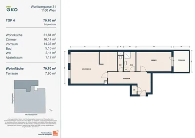 Geräumige 2-Zimmer-Wohnung im EG – Bild 2