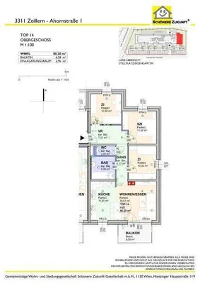 4-Zimmer-Wohnung mieten in Amstetten – 80,06 m², € 970 – Bild 6 von 9
