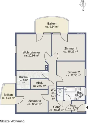 4-Zimmer-Wohnung mieten in Salzburg-Umgebung – 89,94 m², € 1.974 – Bild 7 von 7