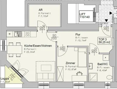 2-Zimmer-Wohnung mieten in Bruck-Mürzzuschlag – 59 m², € 570 – Bild 2 von 17