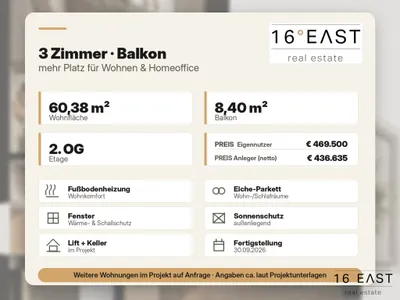 3-Zimmer-Wohnung kaufen in Wien – 60,38 m², € 423.615 – Bild 4 von 8