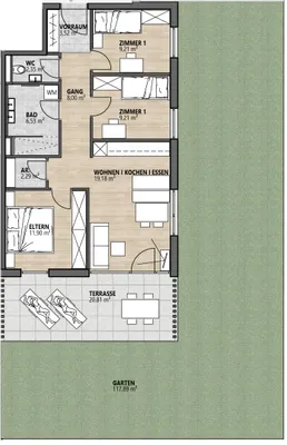 4-Zimmer-Wohnung kaufen in Innsbruck-Land – 72,19 m², € 569.000 – Bild 2 von 2