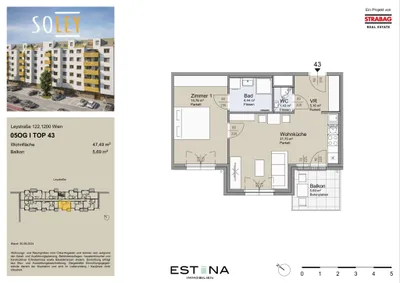 2-Zimmer-Wohnung mieten in Wien – 47,06 m², € 1.149 – Bild 14 von 14