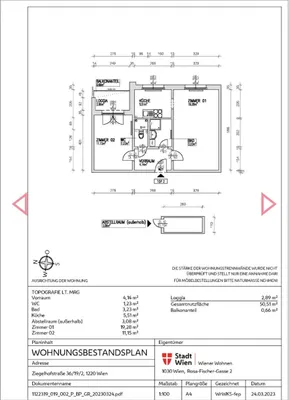 2-Zimmer-Wohnung mieten in Wien – 51 m², € 526 – Bild 7 von 7
