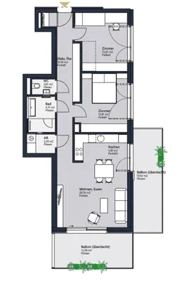 3-Zimmer-Wohnung mieten in Mödling – 75,91 m², € 1.842 – Bild 15 von 18
