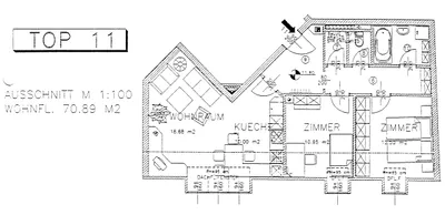 3-Zimmer-Wohnung mieten in Wiener Neustadt – 71 m², € 895 – Bild 2 von 2