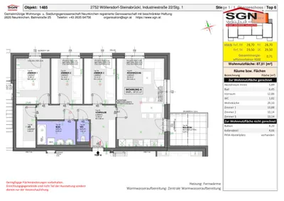 4-Zimmer-Wohnung mieten in Wiener Neustadt Land – 87,51 m², € 1.291 – Bild 2 von 2