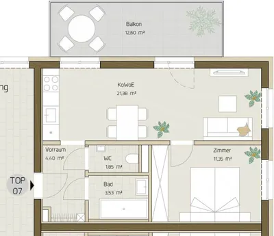2-Zimmer-Wohnung kaufen in Graz – 42,51 m², € 235.605 – Bild 6 von 6