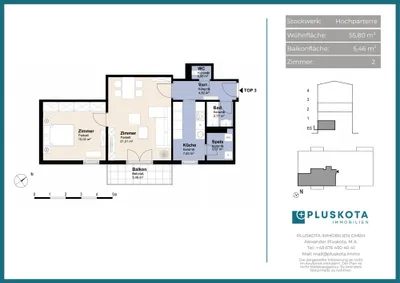 2-Zimmer-Wohnung kaufen in Wien – 55,8 m², € 255.000 – Bild 15 von 15