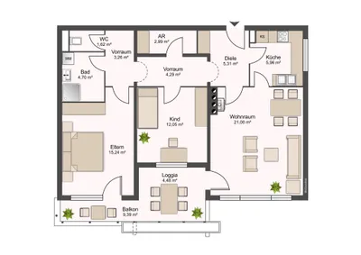 3-Zimmer-Wohnung kaufen in Sankt Johann im Pongau – 80,89 m², € 315.000 – Bild 14 von 14