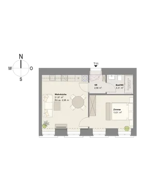 2-Zimmer-Wohnung kaufen in Wien – 41,48 m², € 325.900 – Bild 7 von 7