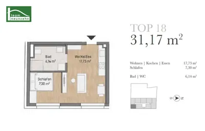 Immobilie kaufen in Graz – 31,17 m², € 160.993 – Bild 8 von 8