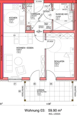 2-Zimmer-Wohnung mieten in Braunau am Inn – 59,94 m², € 534 – Bild 3 von 3