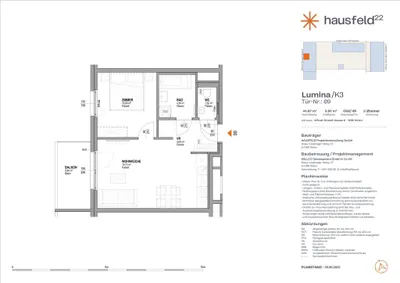 2-Zimmer-Wohnung mieten in Wien – 41,06 m², € 840 – Bild 1 von 14