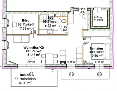 3-Zimmer-Wohnung kaufen in Linz – 56 m², € 309.900 – Bild 3 von 4
