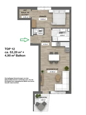2-Zimmer-Wohnung kaufen in Wien – 53,2 m², € 355.000 – Bild 13 von 17
