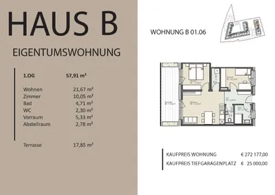 3-Zimmer-Wohnung kaufen in Graz-Umgebung – 57,91 m², € 272.177 – Bild 7 von 8