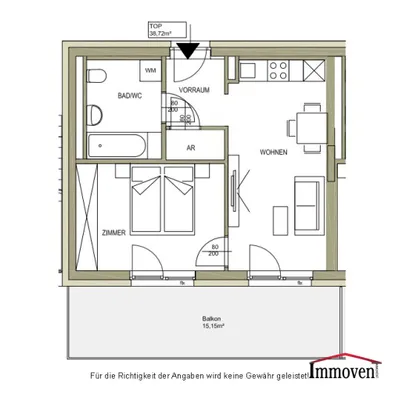 2-Zimmer-Wohnung mieten in Graz – 39 m², € 724 – Bild 15 von 15