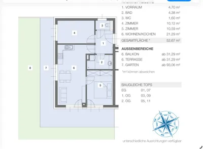 3-Zimmer-Wohnung kaufen in Klagenfurt – 52,67 m², € 235.000 – Bild 13 von 14
