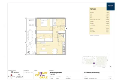 3-Zimmer-Wohnung mieten in Graz – 62 m², € 949 – Bild 14 von 14