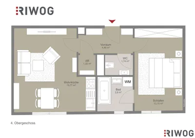 2-Zimmer-Wohnung kaufen in Wien – 44,31 m², € 219.000 – Bild 16 von 16