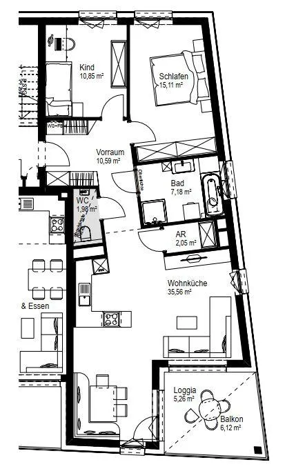 Wels, Wohnpark Europastraße - Top B/4/2.OG - Ansicht 3