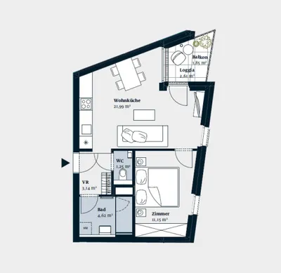 2-Zimmer-Wohnung mieten in Wien – 42,15 m², € 1.190 – Bild 25 von 25