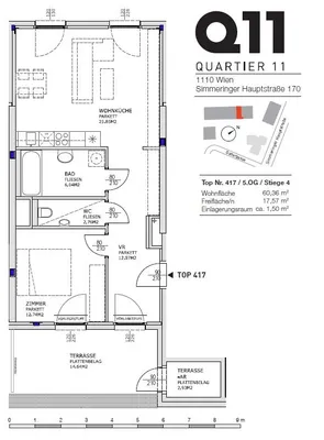 2-Zimmer-Wohnung mieten in Wien – 60,36 m², € 1.180 – Bild 13 von 14