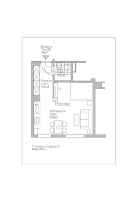 1-Zimmer-Wohnung mieten in Wien – 30 m², € 650 – Bild 5 von 5