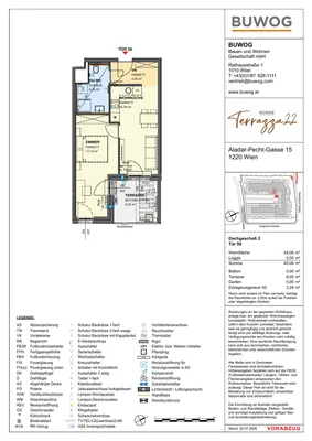 2-Zimmer-Wohnung kaufen in Wien – 45,06 m², € 316.000 – Bild 2 von 5
