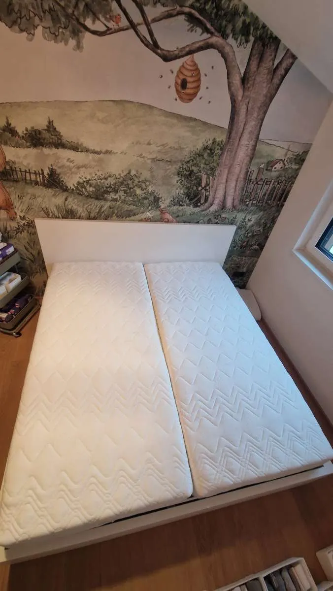 matratze platzsparend aufbewahren SooIarix Massivholzbett Wachsbraun aus Kiefernholz 75x190 cm mit Lattenrost und Aufbewahrung Ablagen stabiles Bettrahmen ohne Säuglingsmilch Holzfass Getränkeschrank mit Flaschenöffner Schubladengröße:PAX1000 (breit)