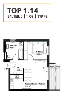 2-Zimmer-Wohnung kaufen in Villach – 47 m², € 198.600 – Bild 7 von 10