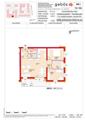 3-Zimmer-Wohnung mieten in Sankt Pölten Land – 74,17 m², € 811 – Bild 7 von 7