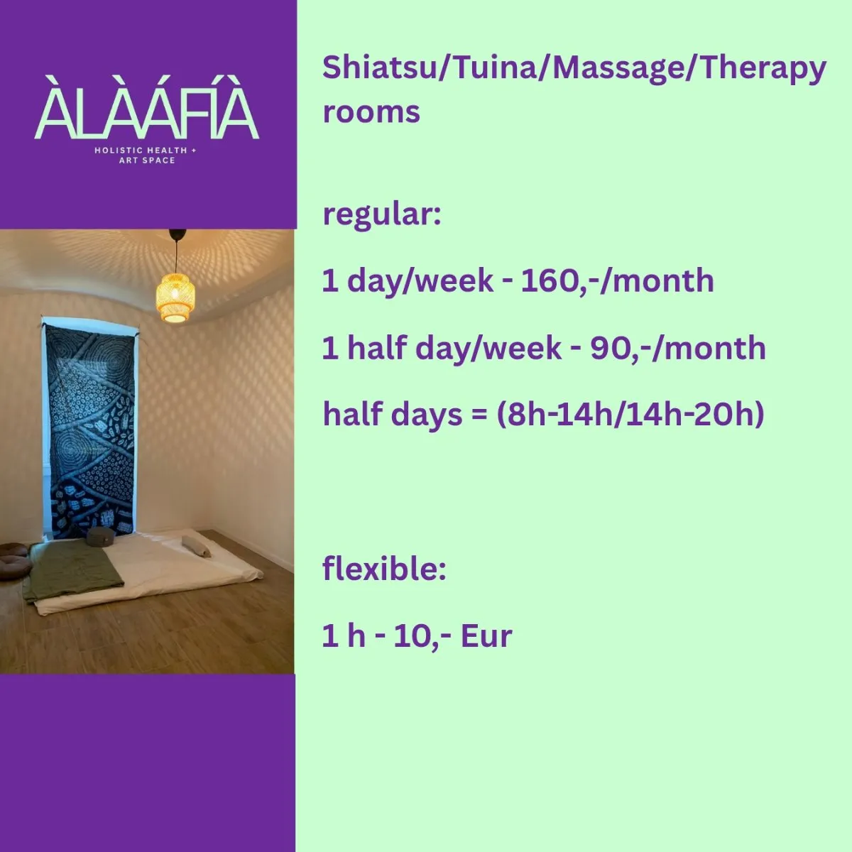 Shiatsu/ Tuina/ Massage/ Therapie Räume zu vermieten - Vaizdas 3