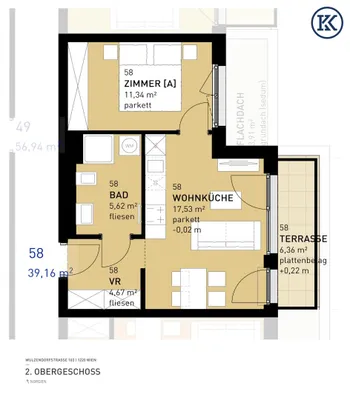 2-Zimmer-Wohnung kaufen in Wien – 39,16 m², € 250.000 – Bild 29 von 34