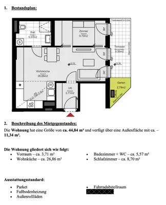 Ruhig und kühl! Wohnung zu vermieten – Bild 3