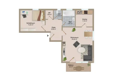 2-Zimmer-Wohnung kaufen in Salzburg Stadt – 61 m², € 360.000 – Bild 7 von 7