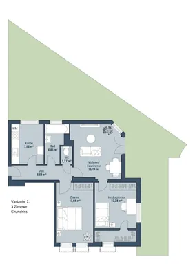 3-Zimmer-Wohnung kaufen in Baden – 65 m², € 279.000 – Bild 14 von 15