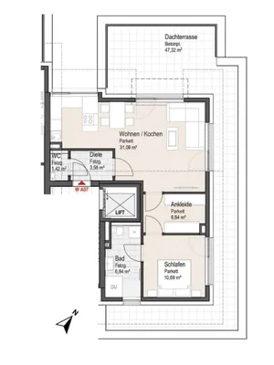 2-Zimmer-Wohnung kaufen in Salzburg-Umgebung – 60,41 m², € 569.000 – Bild 14 von 14