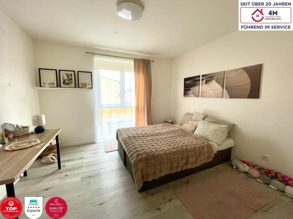 FAST KEINE HEIZKOSTEN! HELLE 3-ZIMMER-NEUBAUWOHNUNG MIT SONNENBALKON & AUTOABSTELLPLATZ - Ansicht 2