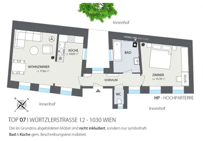 2-Zimmer-Wohnung kaufen in Wien – 57 m², € 264.900 – Bild 4 von 49