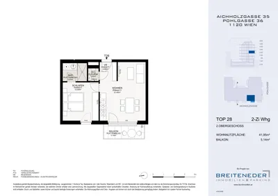 Wohnung kaufen in Wien – 41,95 m², € 290.000 – Bild 10 von 11