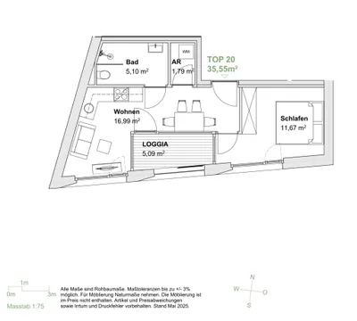 2-Zimmer-Wohnung kaufen in Innsbruck – 35,55 m², € 366.200 – Bild 4 von 4