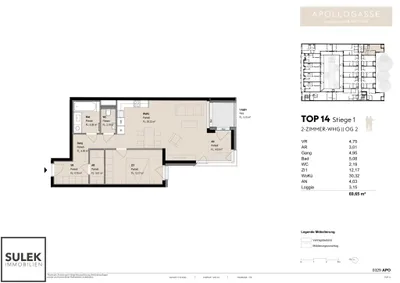 2-Zimmer-Wohnung mieten in Wien – 66,5 m², € 1.849 – Bild 12 von 12