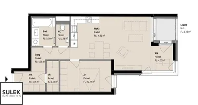 **Urbanes Wohnen im 7. Bezirk: Stilvolle Eckwohnung mit Loggia und Arbeitsbereich** ab 01.11 – Bild 3