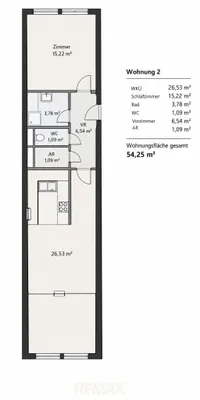2-Zimmer-Wohnung kaufen in Wien – 54,25 m², € 229.000 – Bild 6 von 7